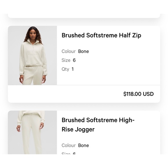 Lululemon Brushed Softstreme Half Zip - Picture 1 of 3